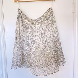 Spring florals midi skirt